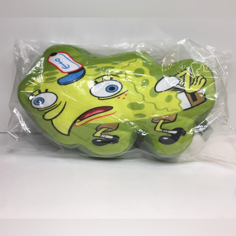 Mocking SpongeBob SquarePants Pose Dog Toy Squeaker Plush